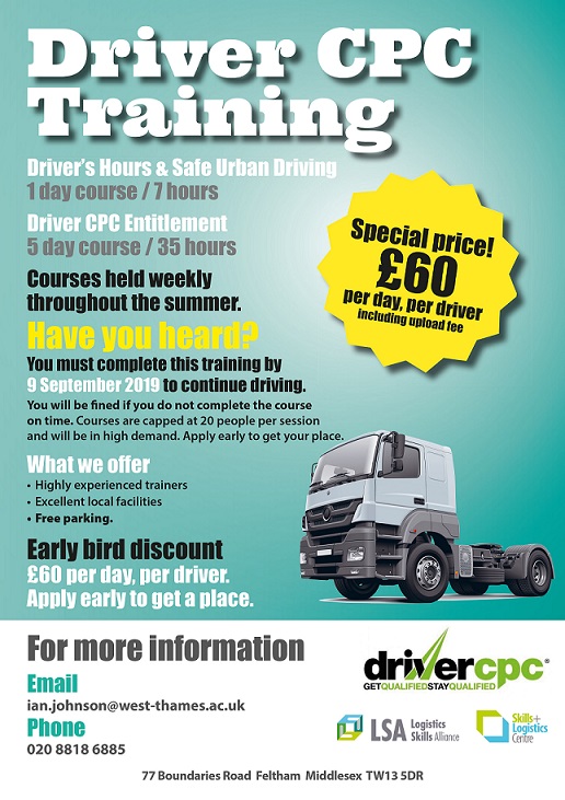 Front of leaflet Driver CPC Jul 19 smaller