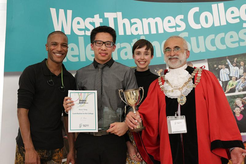 From left to right, Samuell Benta, Oscar Yong, Josephine Balfour-Oatts, The Mayor - Tony Louki