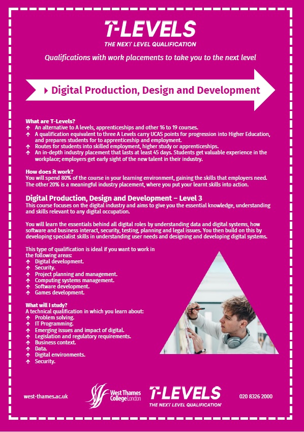 Digitial T Level Leaflet Image