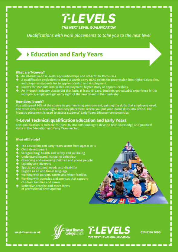 Early years T levels